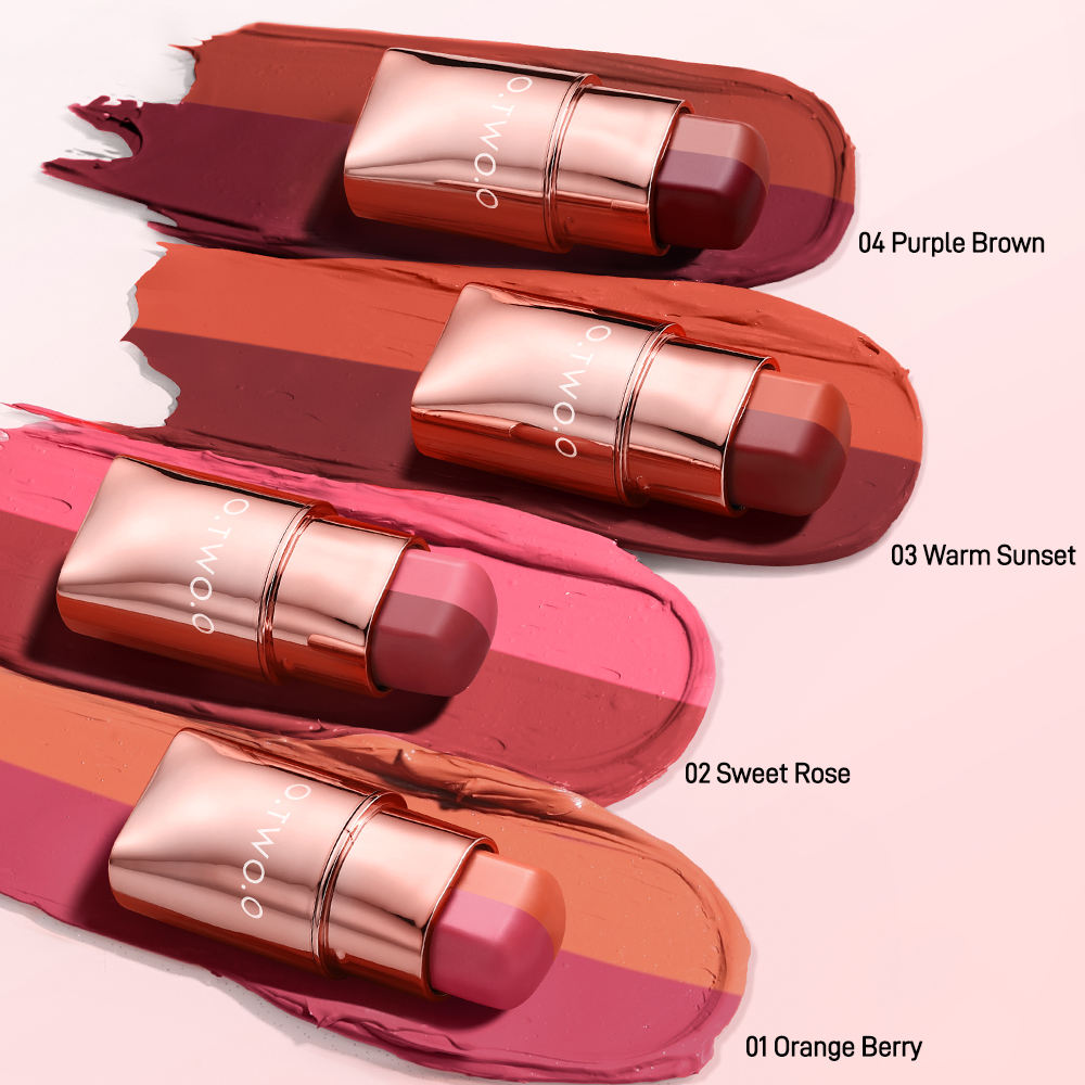 O.TWO.O HAUTE DUAL COLOR SILKY SOFT LIP AND CHEEK STICK