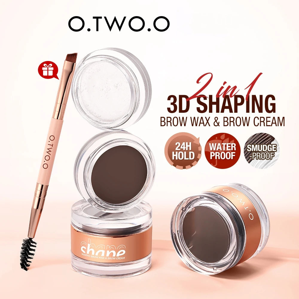 O.TWO.O FLUFF SHAPING BROW WAX AND BROW CREAM