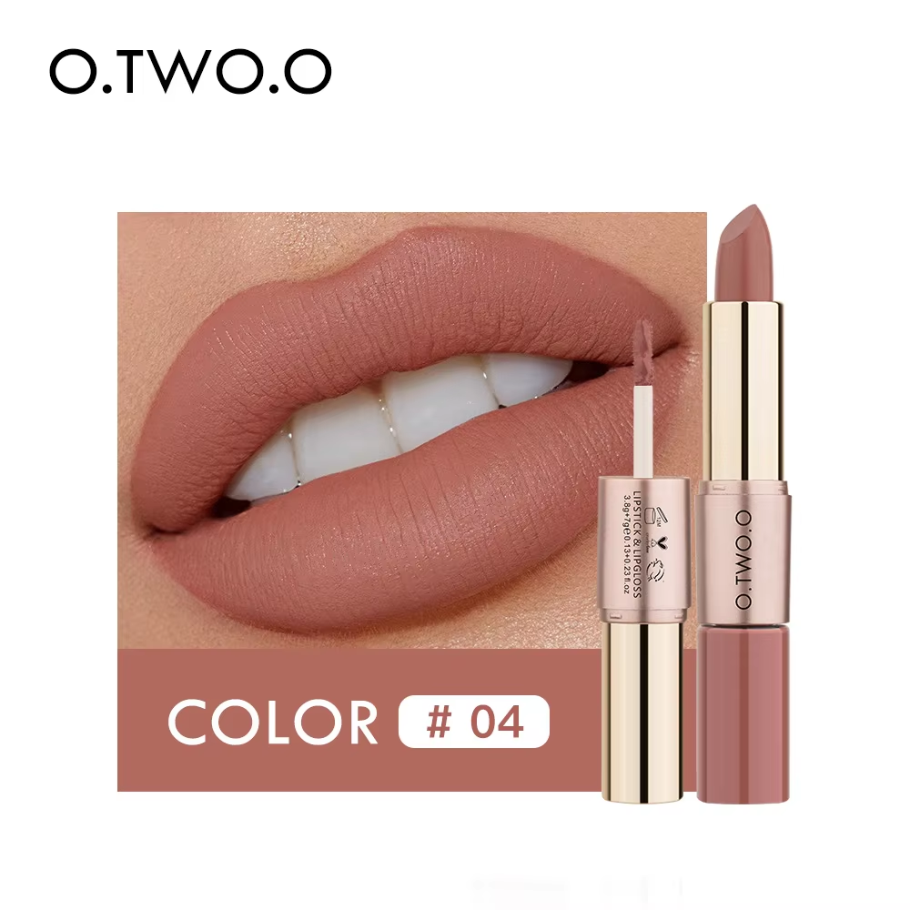O.TWO.O ROSE GOLD 2 IN 1 LIPSTICK AND LIPGLOSS