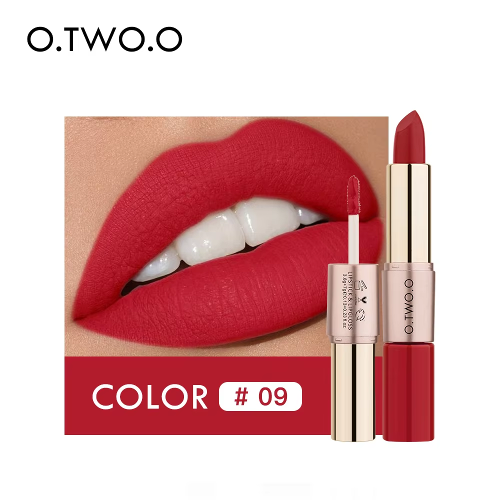 O.TWO.O ROSE GOLD 2 IN 1 LIPSTICK AND LIPGLOSS