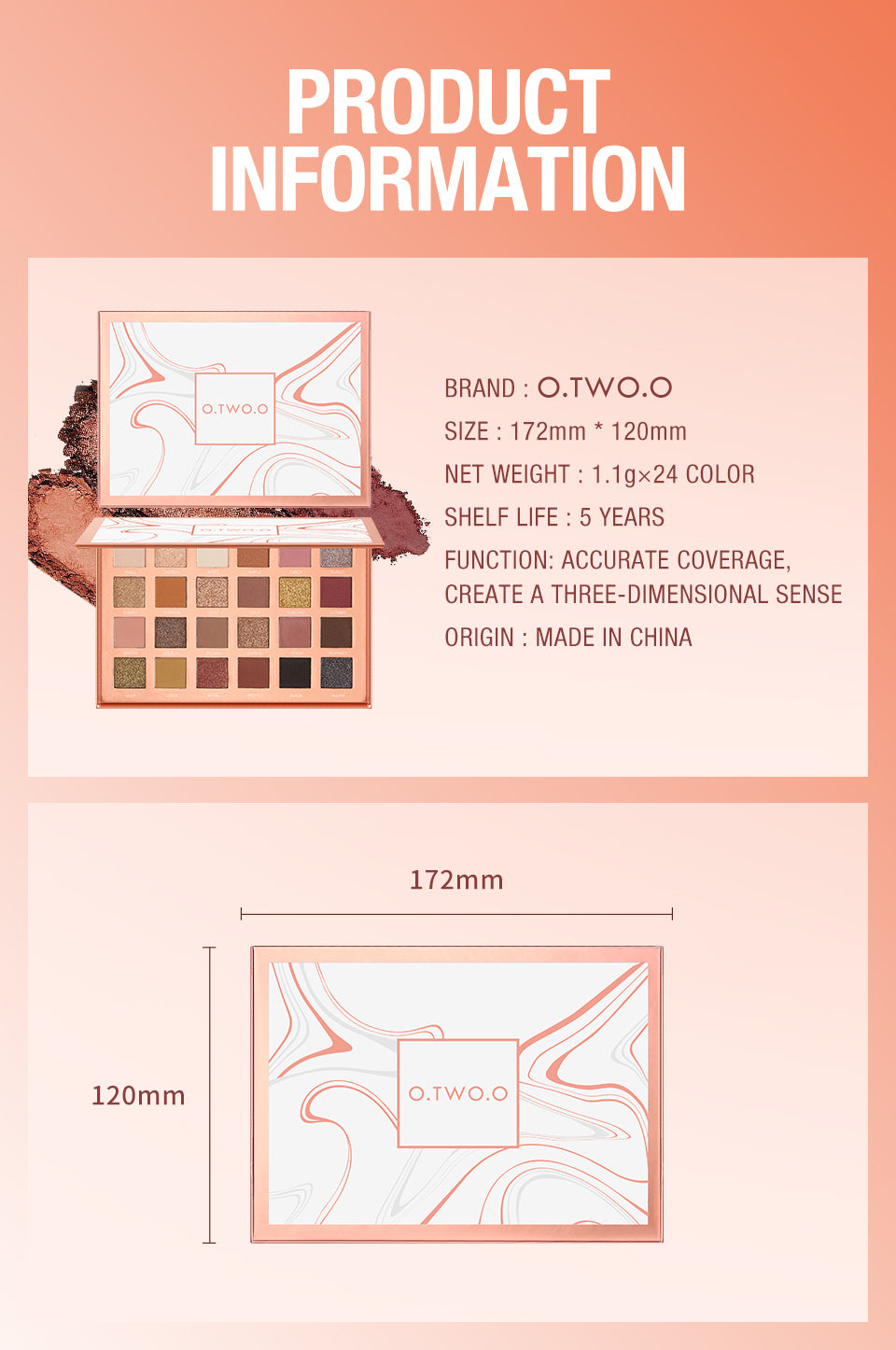 O.TWO.O AURORA DAWN EYESHADOW PALETTE
