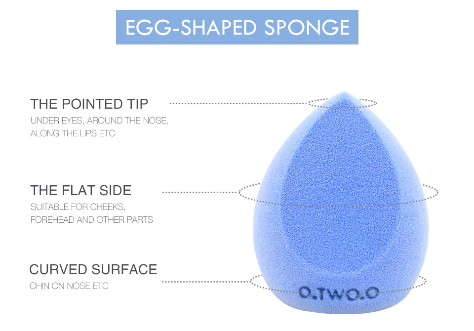 O.TWO.O SOFT & SMOOTH MICROFIBER BEAUTY BLENDER (BLUE)