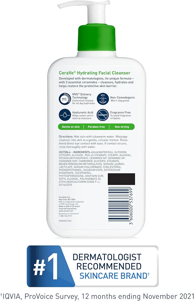 CeraVe Hydrating Cleanser for Normal to Dry Skin 236ml