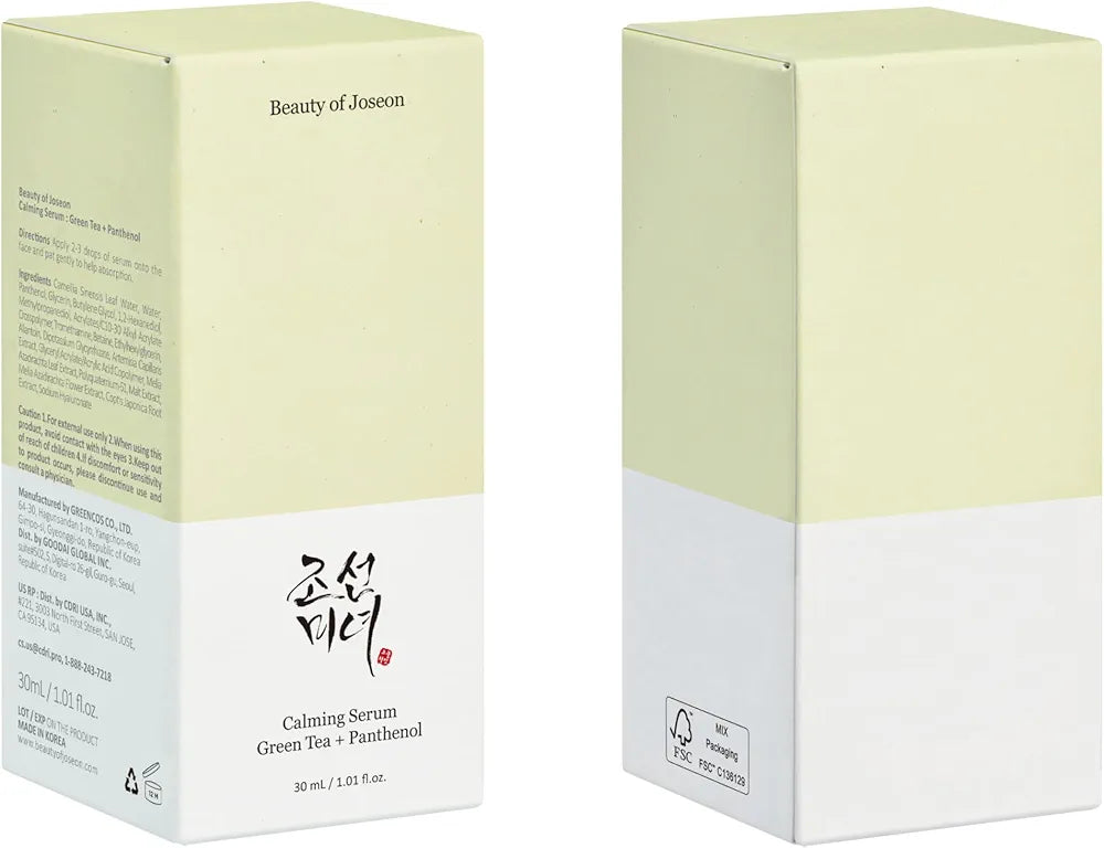Beauty of Joseon Calming Serum including Green tea and panthenol