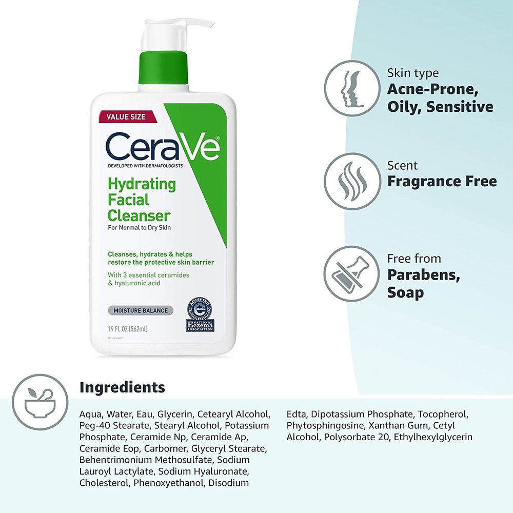 Cera ve Hydrating Facial Cleanser 237 ML.
