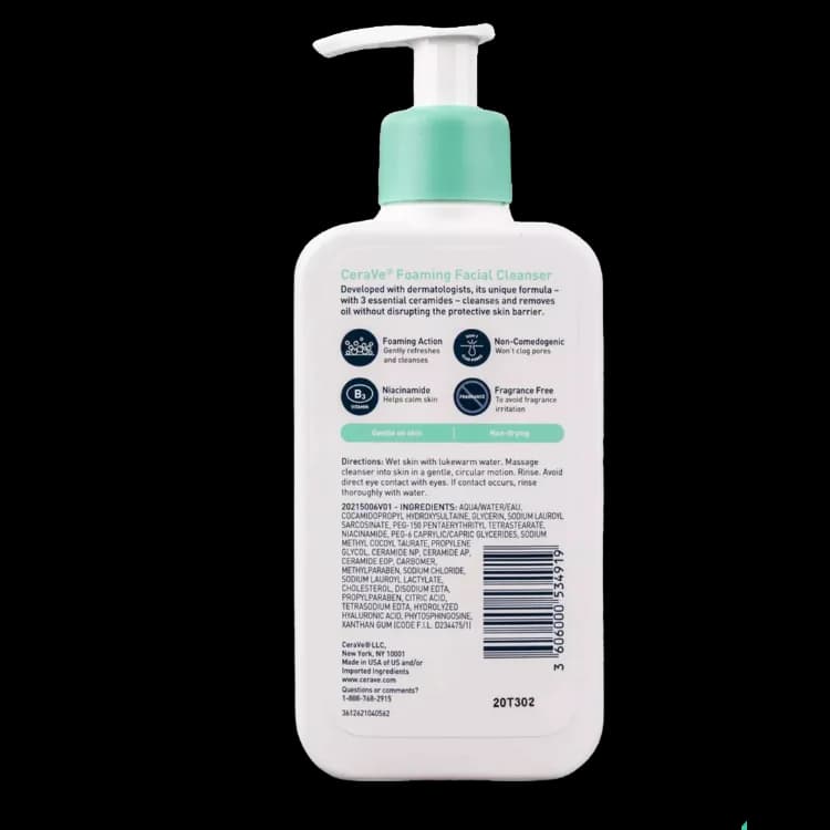Cera ve Foaming Facial Cleanser 237 ML.