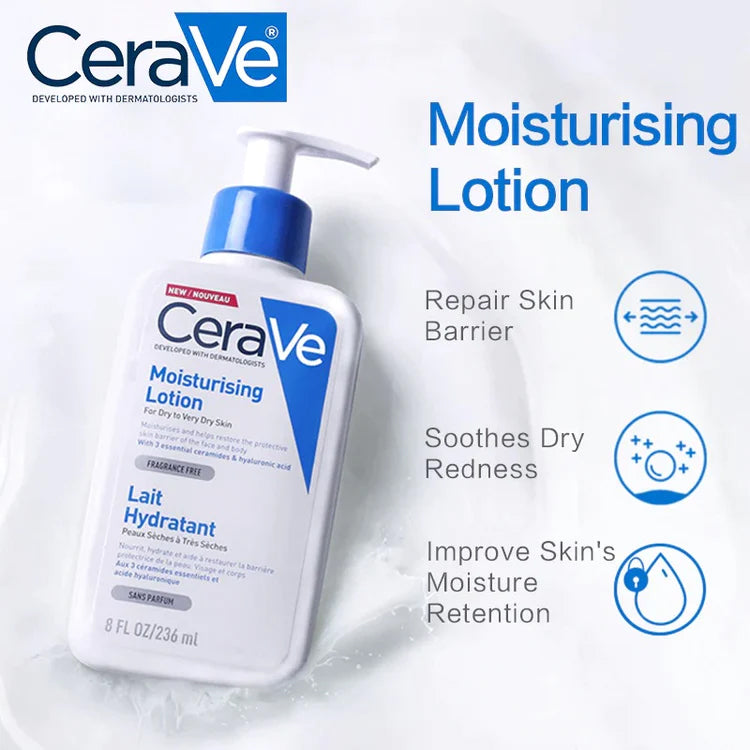 Cera ve Moisturizing Lotion-236 ML. Dry to very Dry skin.