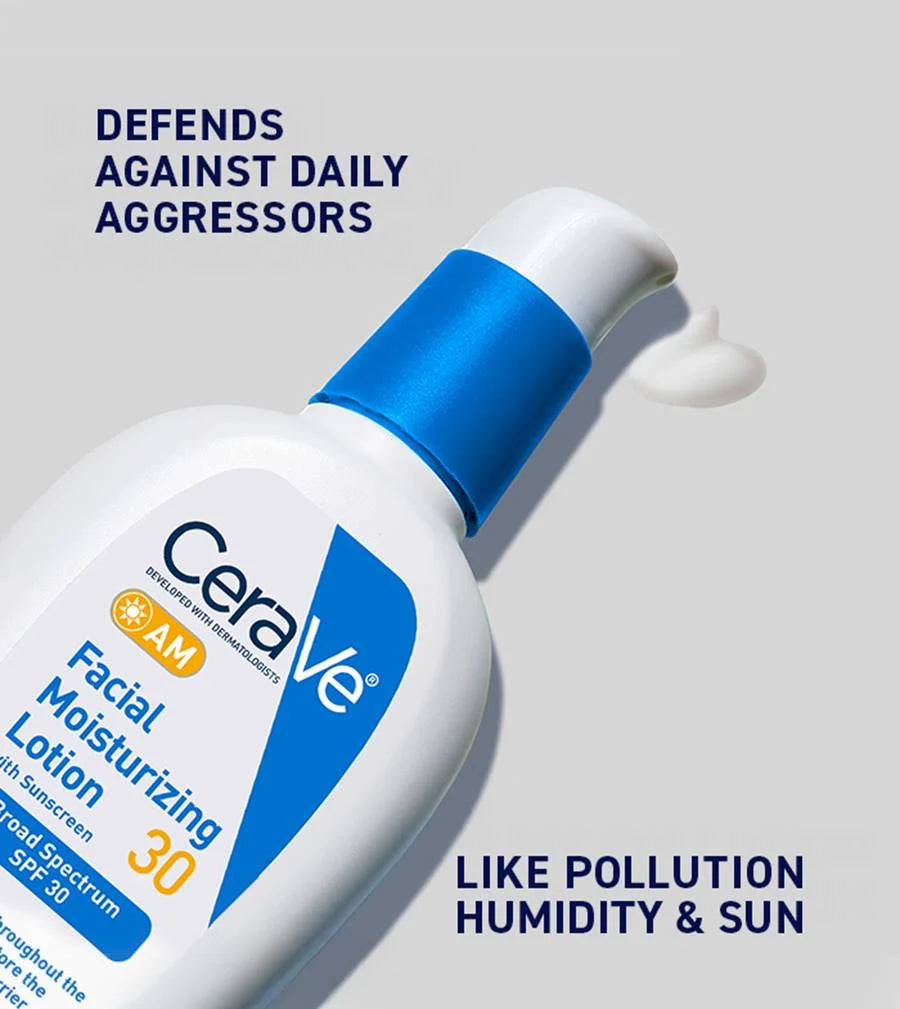 Cerave AM Facial moisturizing Lotion With Broad spectrum Spf 30.